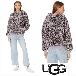 NWT UGG Fluffy Soft Furry Loyra Sherpa  Hoodie With Drawstrings Longsleeve  XS